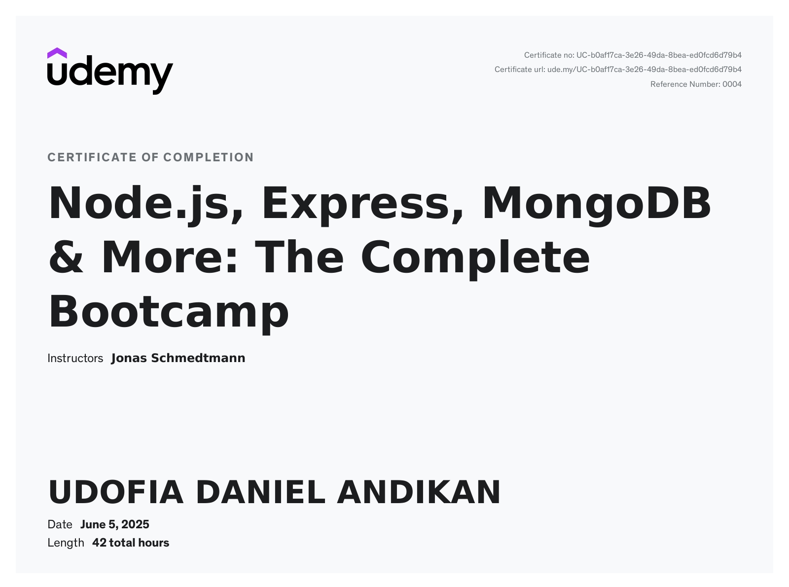 Node.js Certification